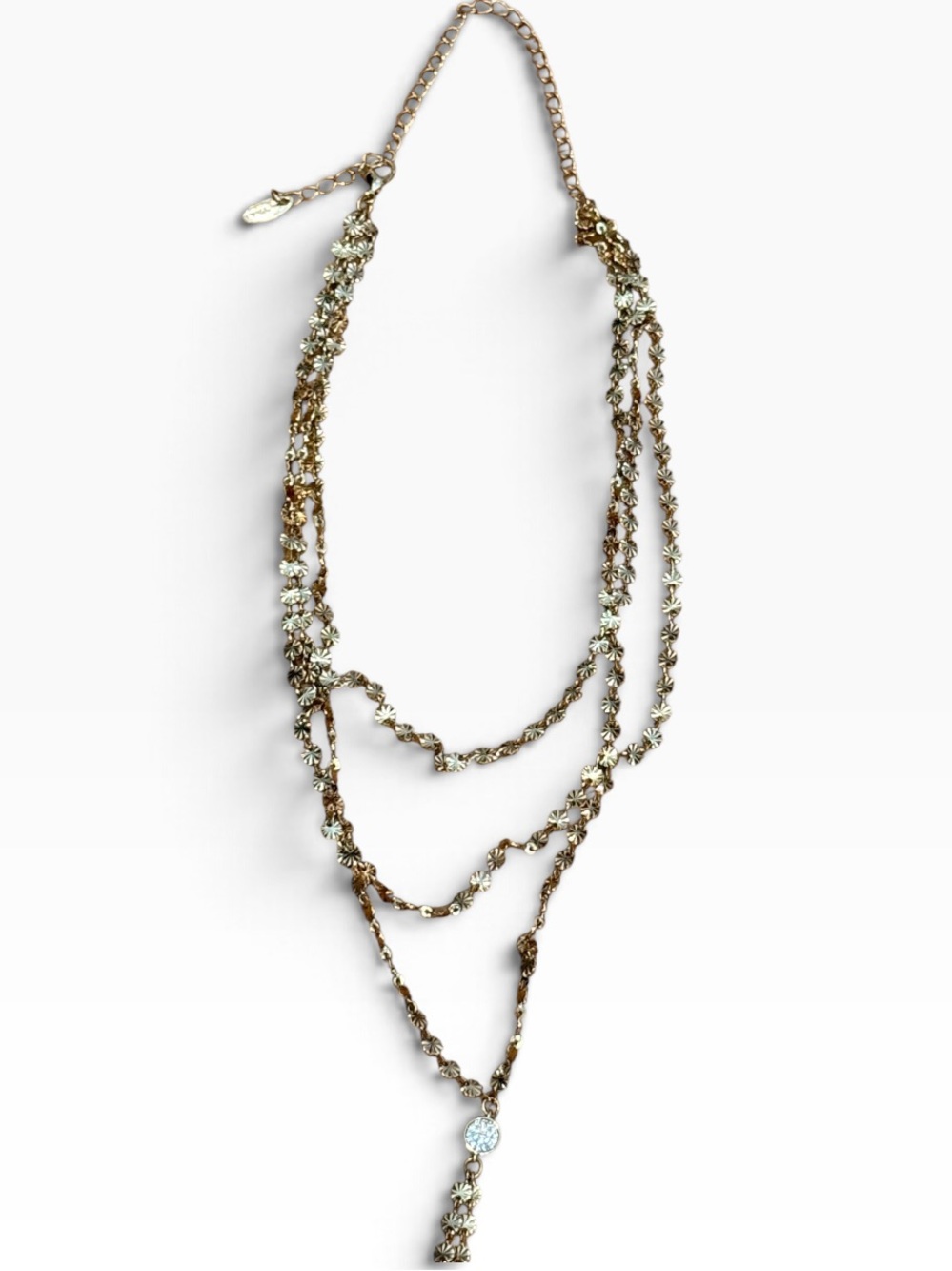 NWOT! Ettika Royal Layered Chain Lariat Necklace
